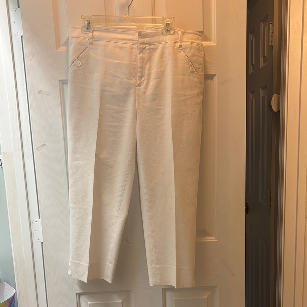 Anne Klein Elegant White Trousers